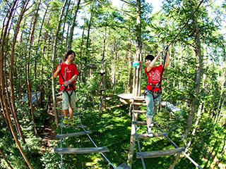 木から木へ飛び移る森の忍者になろう！「フォレストアドベンチャー・新城」